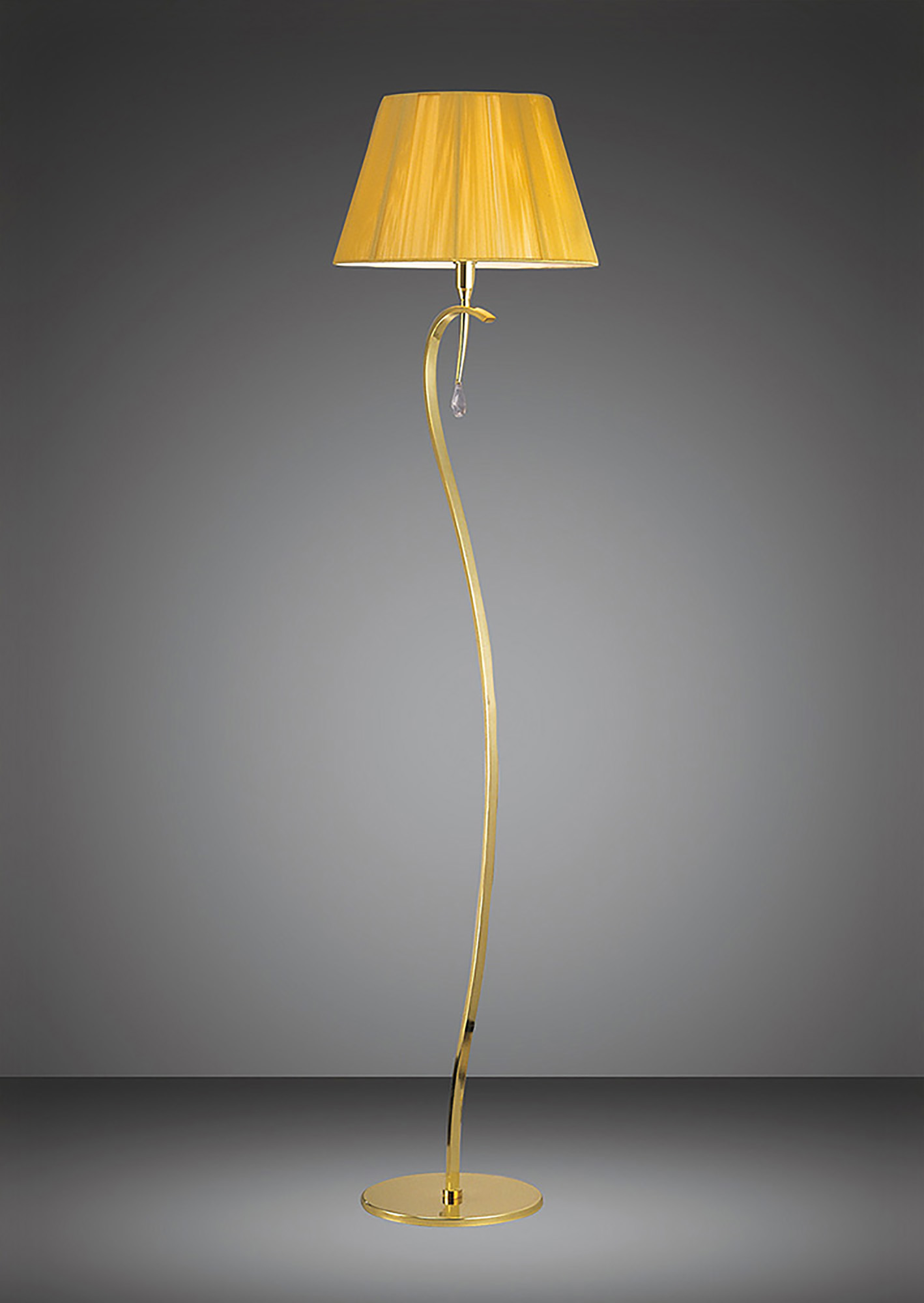 Siena PB Crystal Floor Lamps Mantra Shaded Floor Lamps